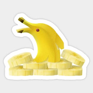 Banana dolphin Sticker